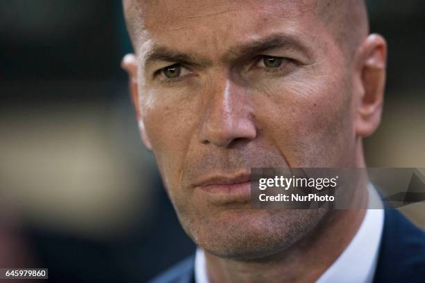 Zinedine Zidane during the match between Villarreal CF vs. Real Madrid, week 24 of La Liga 2016/17 in La Ceramica stadium, in Vila-real, Spain, on...