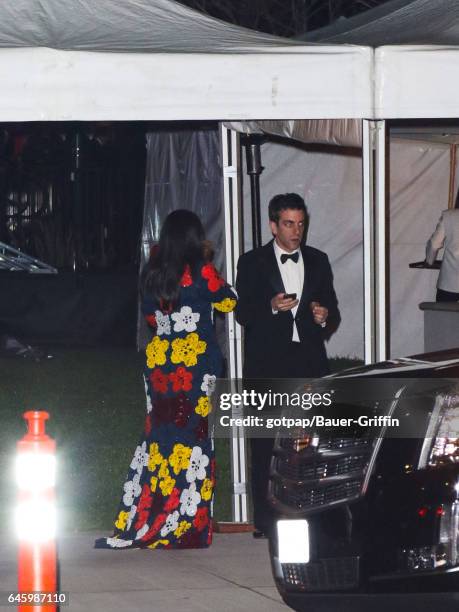 Mindy Kaling and B. J. Novak are seen on February 26, 2017 in Los Angeles, California.