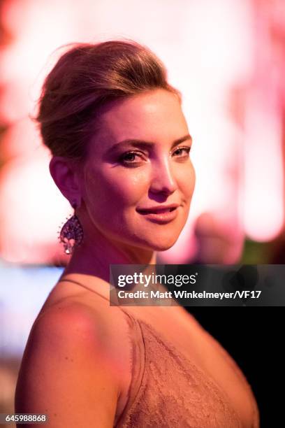 Actress Kate Hudson attends the 2017 Vanity Fair Oscar Party hosted by Graydon Carter at Wallis Annenberg Center for the Performing Arts on February...