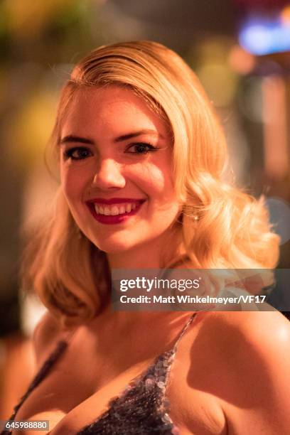 Actress/model Kate Upton attends the 2017 Vanity Fair Oscar Party hosted by Graydon Carter at Wallis Annenberg Center for the Performing Arts on...