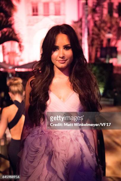 Demi Lovato attends the 2017 Vanity Fair Oscar Party hosted by Graydon Carter at Wallis Annenberg Center for the Performing Arts on February 26, 2017...