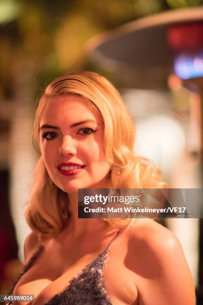 Actress/model Kate Upton attends the 2017 Vanity Fair Oscar Party hosted by Graydon Carter at Wallis Annenberg Center for the Performing Arts on...