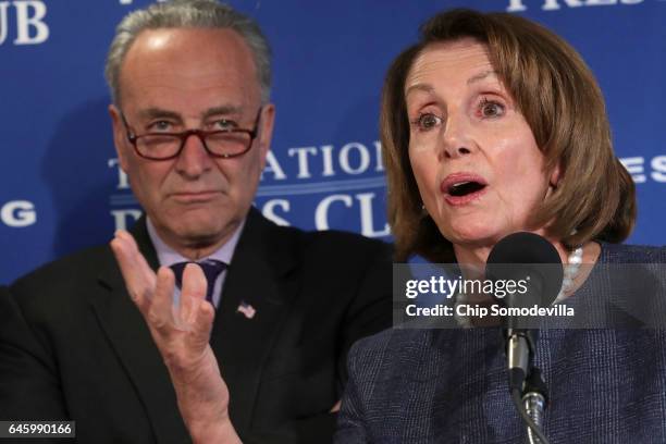 Senate Minority Leader Charles Schumer and House Minority Leader Nancy Pelosi deliver a 'prebuttal' to President Donald Trump's upcoming address to a...