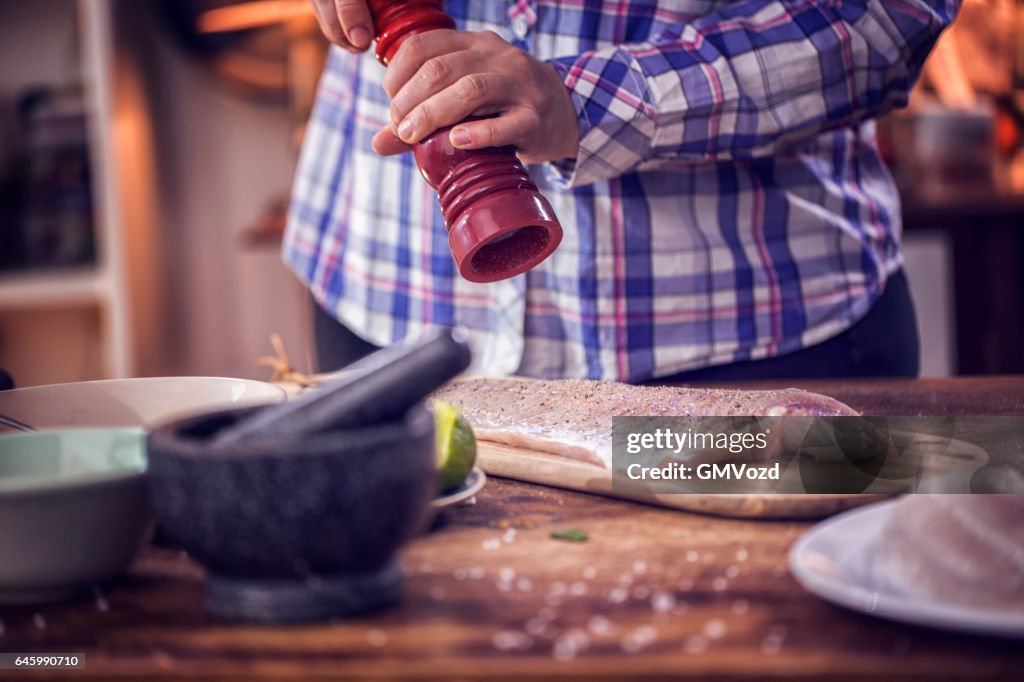 Preparing Fresh Alaska Pollock Fillet