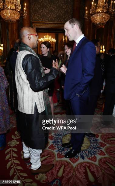 Prince William, Duke of Cambridge attends a reception to mark the launch of the UK-India Year of Culture 2017 on February 27, 2017 in London, England.
