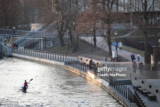 Scenes from daily life in Bydgoszcz, Poland are seen on 27 February, 2017.