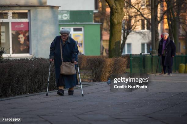 Scenes from daily life in Bydgoszcz, Poland are seen on 27 February, 2017.