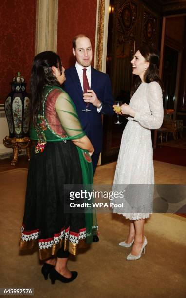 Catherine, Duchess of Cambridge and Prince William, Duke of Cambridge attend a reception to mark the launch of the UK-India Year of Culture 2017 on...