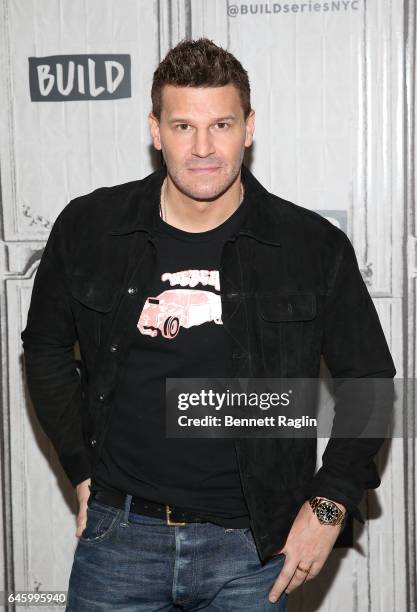 Actor David Boreanaz attends the Build Series at Build Studio on February 27, 2017 in New York City.