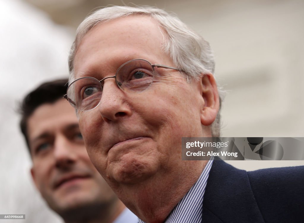 Paul Ryan And Mitch McConnell Speak To Press After Meeting With Donald Trump