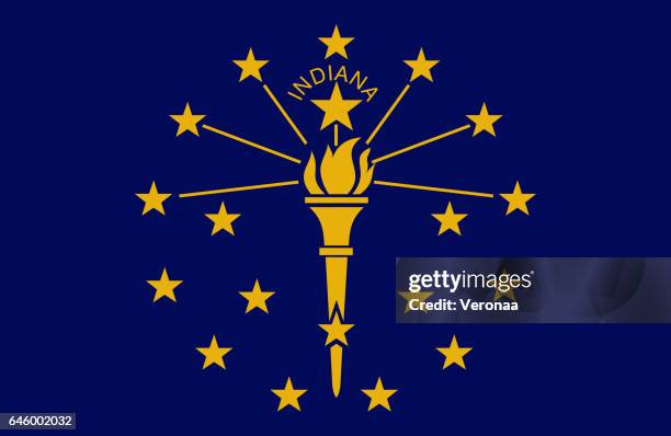 indiana flag - indiana stock illustrations