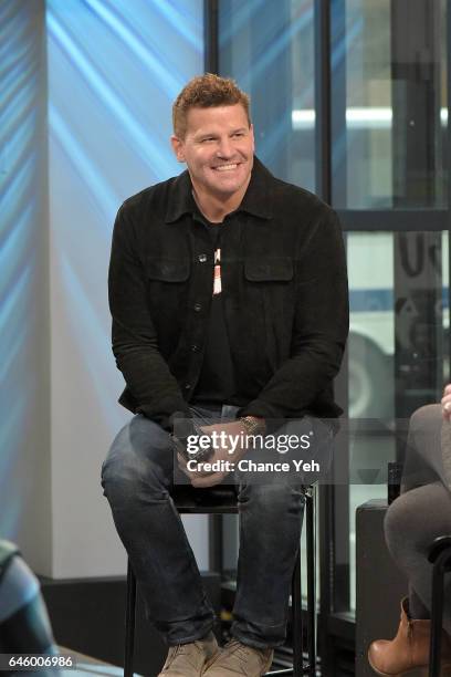 David Boreanaz attends Build series to discuss series finale of "Bones" at Build Studio on February 27, 2017 in New York City.