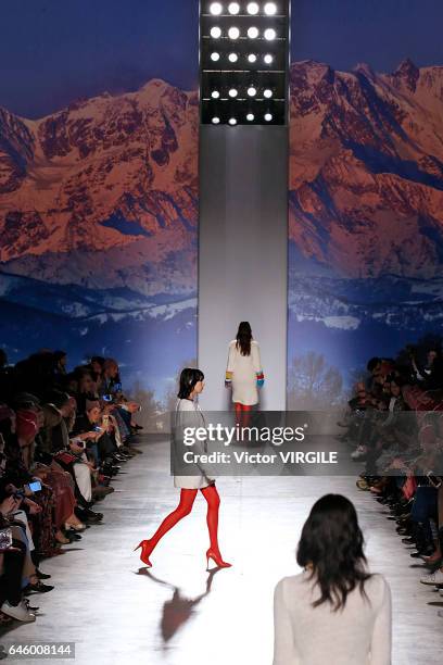 Model walks the runway at the Missoni Ready to Wear fashion show during Milan Fashion Week Fall/Winter 2017/18 on February 25, 2017 in Milan, Italy.