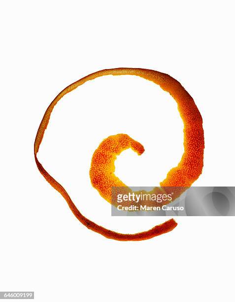 orange peel on white - écorce photos et images de collection
