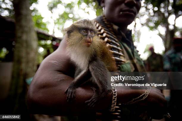 Militants working under Ateke Tom, the big chief of the MEND , in camp nine, which is just one of the eleven camps he rules in the mangroves of the...