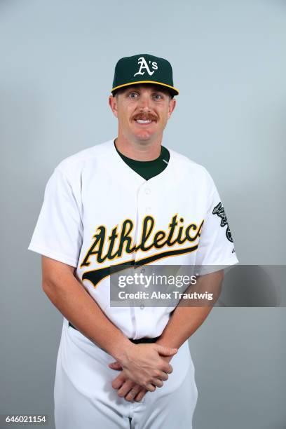 Chris Parmelee of the Oakland Athletics poses during Photo Day on Wednesday, February 22, 2012 at Hohokam Stadium in Phoenix, Arizona.