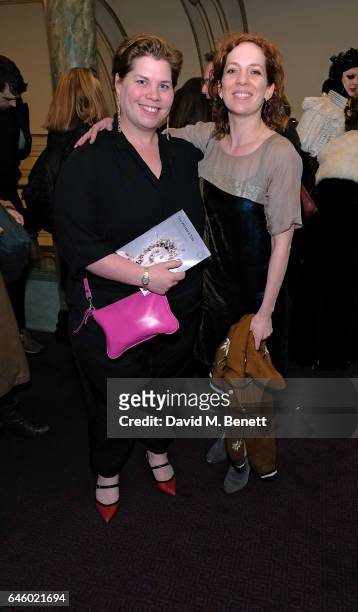 Katy Brand and Katherine Parkinson attend the opening night of The English National Opera's "The Winter's Tale" on February 27, 2017 in London,...