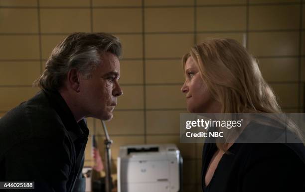 Unforgiven" Episode 201 -- Pictured: Ray Liotta as Lt. Matt Wozniak, Anna Gunn as Julia Ayres --