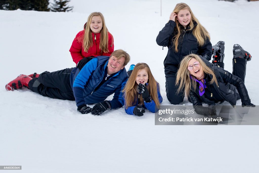 King Willem-Alexander and his family in Lech