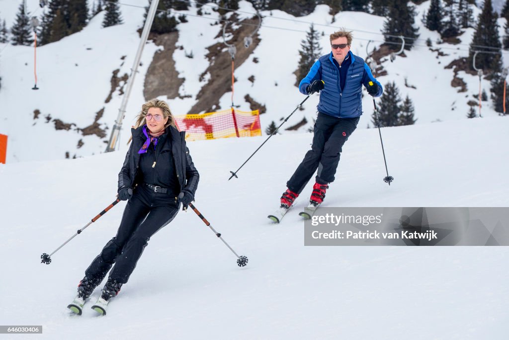 King Willem-Alexander and his family in Lech