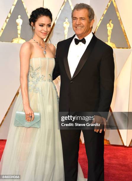 Mel Gibson, Rosalind Ross arrives at the 89th Annual Academy Awards at Hollywood & Highland Center on February 26, 2017 in Hollywood, California.