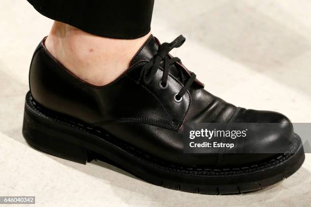 Shoe detail at the Antonio Marras show during Milan Fashion Week Fall/Winter 2017/18 on February 25, 2017 in Milan, Italy.