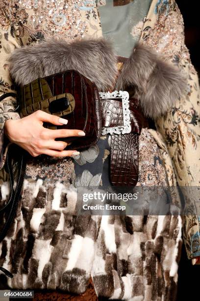 Bag detail at the Antonio Marras show during Milan Fashion Week Fall/Winter 2017/18 on February 25, 2017 in Milan, Italy.