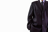 usiness man in suit on a white background suitable business