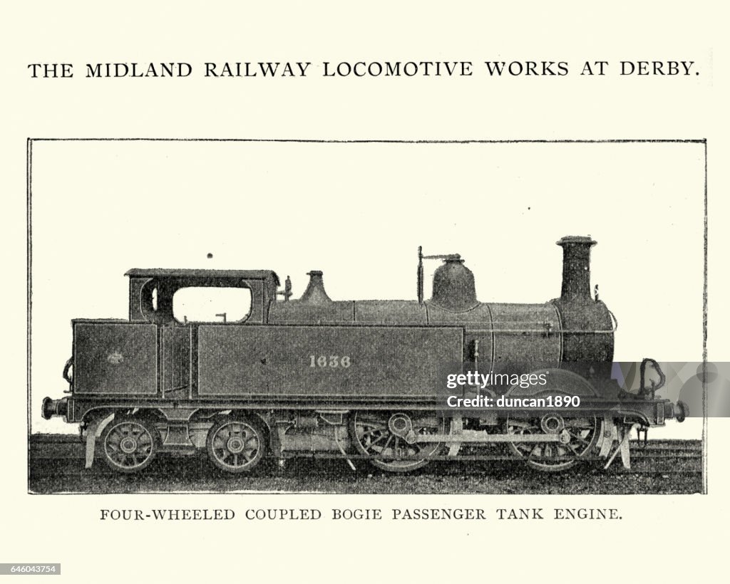 Victorian Four Wheeled Coupled Bogie Passenger Train High Res Vector victorian-four-wheeled-coupled-bogie-passenger-train-high-res-vector