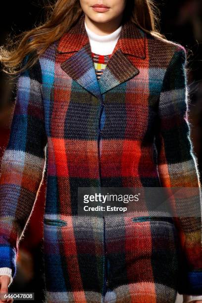 Cloth detail at the Missoni show during Milan Fashion Week Fall/Winter 2017/18 on February 25, 2017 in Milan, Italy.