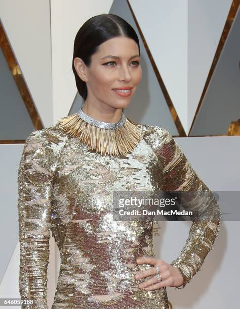 Actress Jessica Biel arrives at the 89th Annual Academy Awards at Hollywood & Highland Center on February 26, 2017 in Hollywood, California.