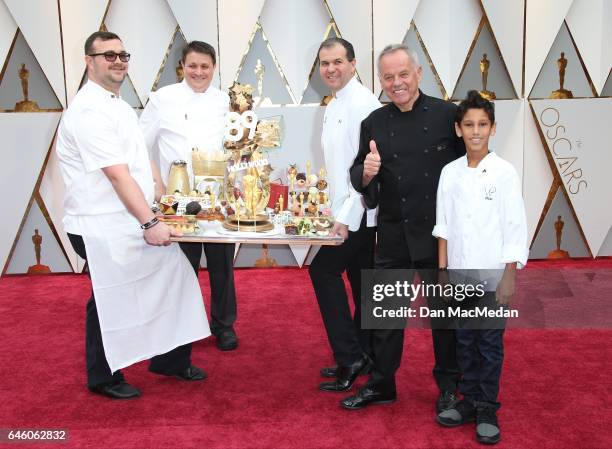 Chef Wolfgang Puck and son, Oliver Puck arrive at the 89th Annual Academy Awards at Hollywood & Highland Center on February 26, 2017 in Hollywood,...