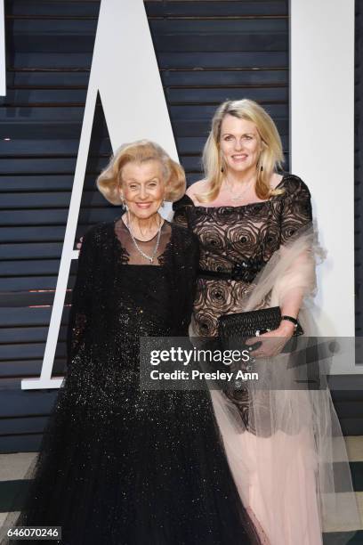 Philanthropist Barbara Davis and Nancy Davis attend the 2017 Vanity Fair Oscar Party hosted by Graydon Carter at Wallis Annenberg Center for the...