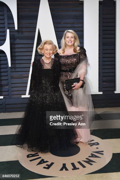 Philanthropist Barbara Davis and Nancy Davis attend the 2017 Vanity Fair Oscar Party hosted by Graydon Carter at Wallis Annenberg Center for the...
