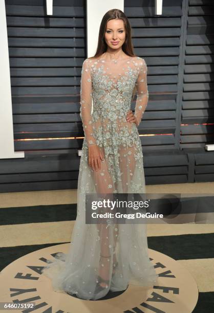 Lara Lieto arrives at the 2017 Vanity Fair Oscar Party Hosted By Graydon Carter at Wallis Annenberg Center for the Performing Arts on February 26,...