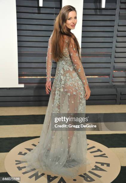 Lara Lieto arrives at the 2017 Vanity Fair Oscar Party Hosted By Graydon Carter at Wallis Annenberg Center for the Performing Arts on February 26,...