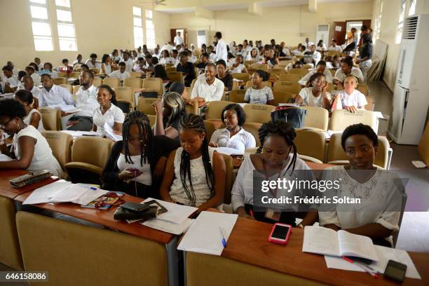 Students in Lagos university on March 10, 2016 in Lagos, Nigeria - West Africa.