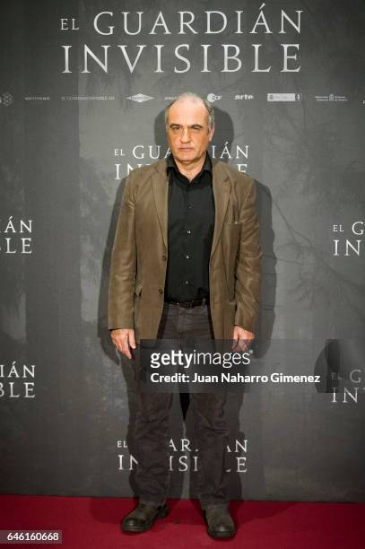 Francesc Orella attends 'El Guardian Invisible' photocall at Urso Hotel on February 28, 2017 in Madrid, Spain.