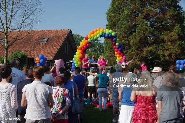 celebration event for the children - kustlijn stock pictures, royalty-free photos & images