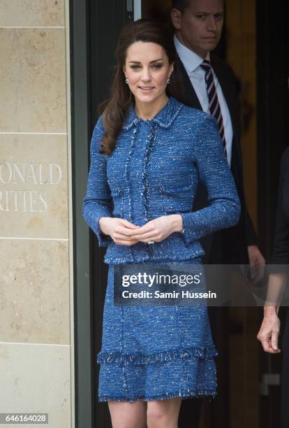 Catherine, Duchess of Cambridge visits Ronald McDonald House Evelina London on February 28, 2017 in London, England.