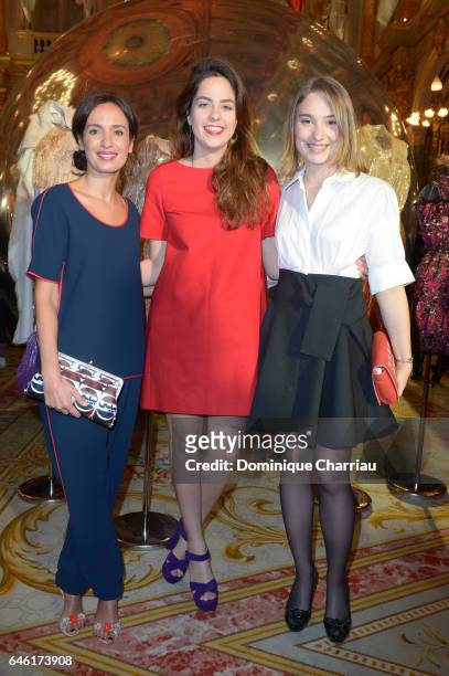Amel Chaabi,Anouchka Delon and Deborah Francois attend the Paule Ka Presentation as part of the Paris Fashion Week Womenswear Fall/Winter 2017/2018...