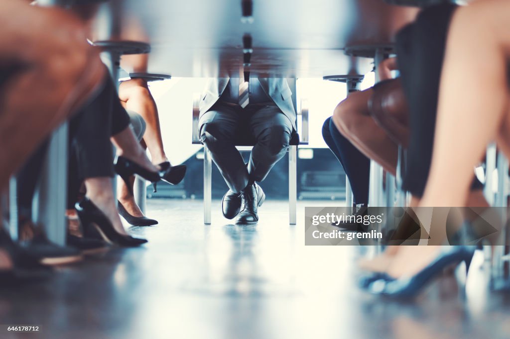 Under Table Under The Table Shot At Business Meeting High-Res Stock Photo - Getty ...