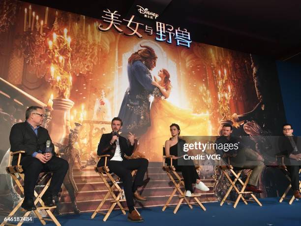 American director Bill Condon, British actor Dan Stevens, British actress Emma Watson, Welsh actor and singer Luke Evans, American actor and comedian...