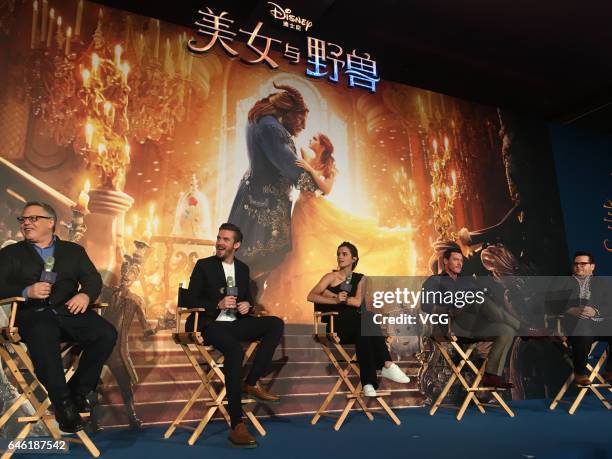 American director Bill Condon, British actor Dan Stevens, British actress Emma Watson, Welsh actor and singer Luke Evans, American actor and comedian...