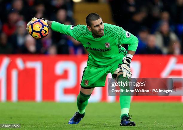 Middlesbrough goalkeeper Victor Valdes