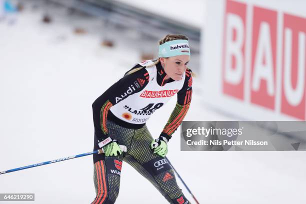 Nicole Fessel of Germany during the women's cross country distance during the FIS Nordic World Ski Championships on February 28, 2017 in Lahti,...