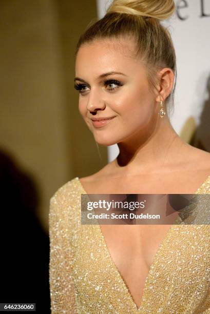 Singer Kelsea Ballerini attends the 2017 Pre-Grammy Gala and Salute to Industry Icons Event at The Beverly Hilton Hotel on February 11, 2017 in...