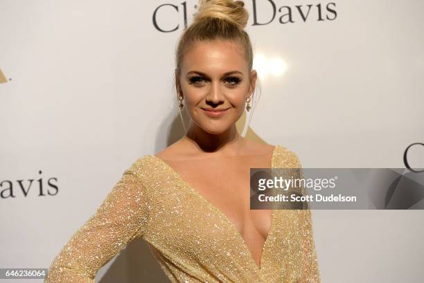 Singer Kelsea Ballerini attends the 2017 Pre-Grammy Gala and Salute to Industry Icons Event at The Beverly Hilton Hotel on February 11, 2017 in...