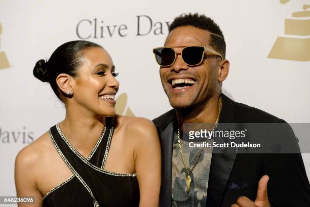 Actress Julissa Bermudez and singer Maxwell attend the 2017 Pre-Grammy Gala and Salute to Industry Icons Event at The Beverly Hilton Hotel on...