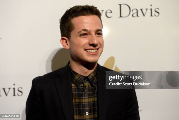 Singer Charlie Puth attends the 2017 Pre-Grammy Gala and Salute to Industry Icons Event at The Beverly Hilton Hotel on February 11, 2017 in Beverly...